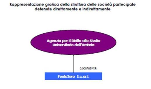 Rappresentazione grafica della struttura delle società partecipate detenute direttamente e indirettamente